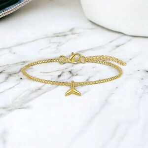 Gold Whale Tail Anklet Bracelet